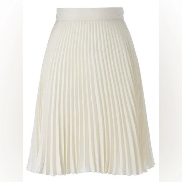 Whistles 'Lina' Dobby Pleated Skirt in Ivory-ASO Kate Middleton-UK12/US8 - Picture 10 of 10